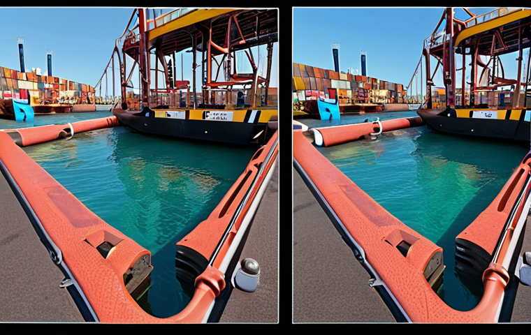 Here are two image prompts based on the provided text, focusing on different aspects of a smart port:
